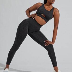 Buffbunny Collection BBL Seamless Cropped High Rise Leggings Workout Women's M
